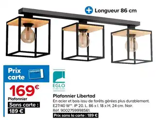 Castorama Eglo plafonnier libertad offre