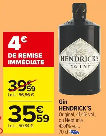 Carrefour Market Hendrick’s gin offre