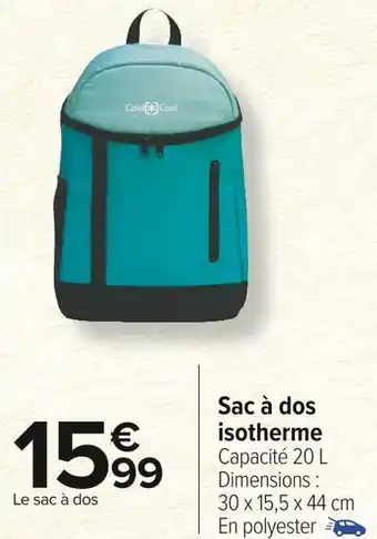Carrefour Market Sac à dos isotherme offre