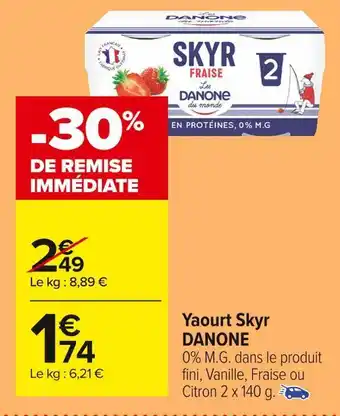 Carrefour Market Danone yaourt skyr offre