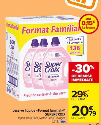 Carrefour Market Supercroix lessive liquide format familial offre
