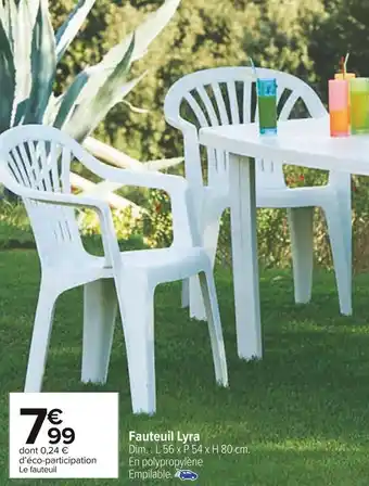 Carrefour Market Fauteuil lyra offre
