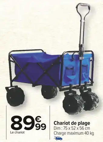 Carrefour Market Chariot de plage offre