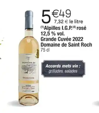 Cora x Carrefour Alpilles I.G.P.(4) rosé 12,5 % vol. Grande Cuvée 2022 Domaine de Saint Roch 75 cl offre