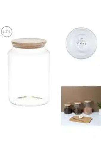 Bocal de conservation verre couvercle bois
