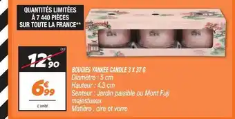 Bougies yankee candle 3x37g