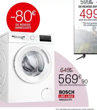 Extra Bosch lave-linge offre