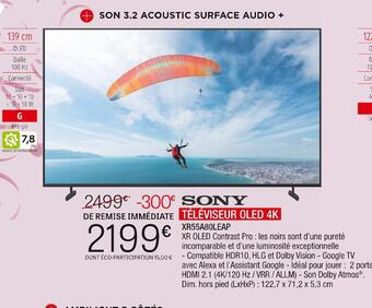 Sony téléviseur oled 4k