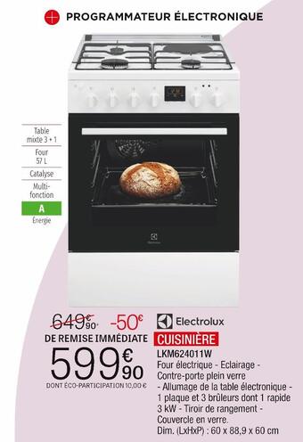 Extra Electrolux cuisinière offre