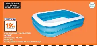 Netto Piscine rectangulaire 211 x132 x46cm bleu offre