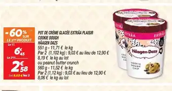 Netto Pot de creme glacee extra plaisir cookie dough haagen dazs offre