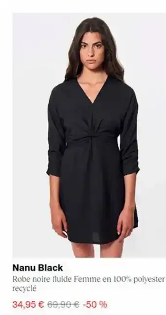 Robe noite fluide femme en 100% polyester tecycle
