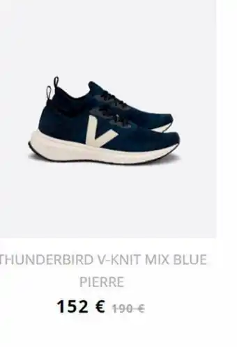 Thunderbird v-knit mix blue pierre