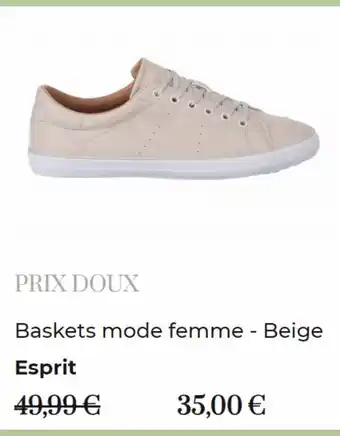 Baskets mode femme beige