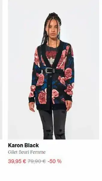 Gilet fleuri femme