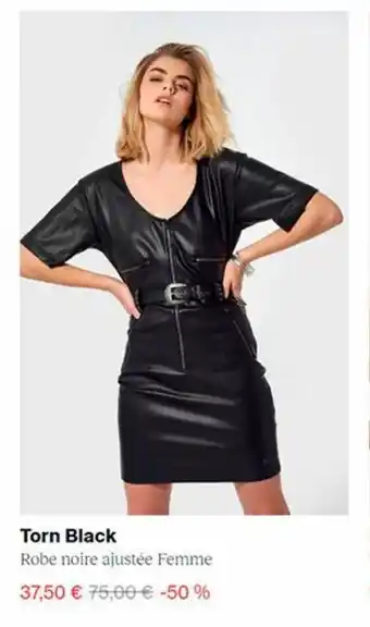Robe noire ajustée femme