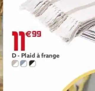 Gifi Plaid à frange offre