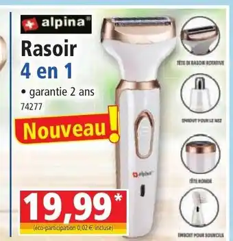 Norma Alpina Rasoir 4 en 1 offre