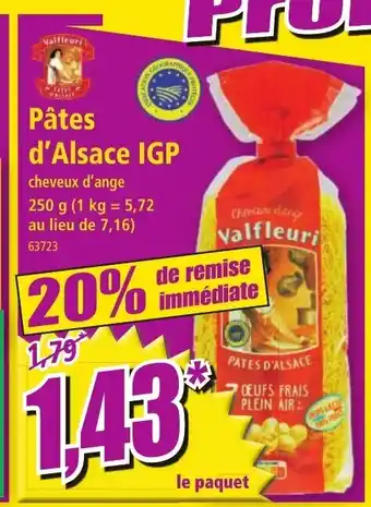 Norma Pâtes d'Alsace IGP offre
