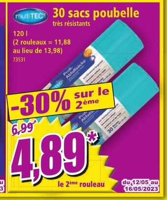 Norma 30 sacs poubelle offre