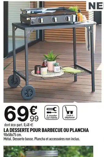 Centrakor LA DESSERTE POUR BARBECUE OU PLANCHA 90x58x75 cm. offre