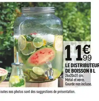 Centrakor LE DISTRIBUTEUR DE BOISSON 8 L 26x20x31 cm. offre