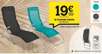 Centrakor Le transat siesta offre