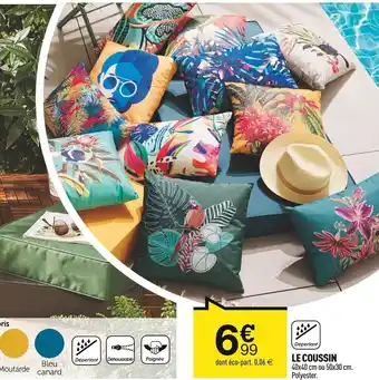 Centrakor LE COUSSIN 40x40 cm ou 50x30 cm. Polyester. offre