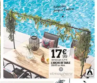 Centrakor L'ARCHE DE TABLE 200x107 cm. Métal. offre