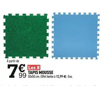 Centrakor Les 8 TAPIS MOUSSE offre