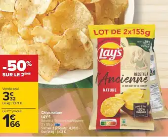 Carrefour Chips nature LAY'S offre