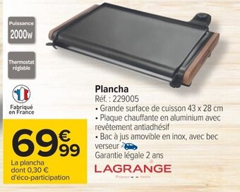 Carrefour Plancha offre