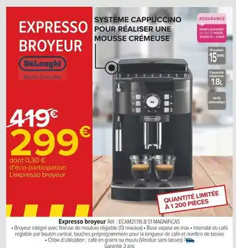 Carrefour EXPRESSO BROYEUR offre