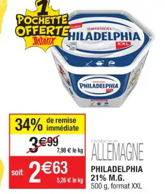 PHILADELPHIA 5,26 € le kg 21% M.G.