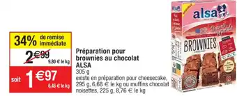 Préparation pour brownies au chocolat ALSA