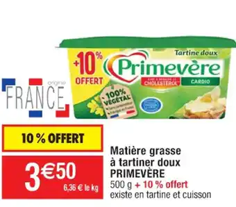 Cora x Carrefour Matière grasse à tartiner doux PRIMEVÈRE offre