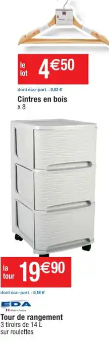 Cora x Carrefour Tour de rangement offre