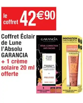 Cora x Carrefour Coffret Éclair de Lune l'Absolu GARANCIA + 1 crème solaire 20 ml offerte offre
