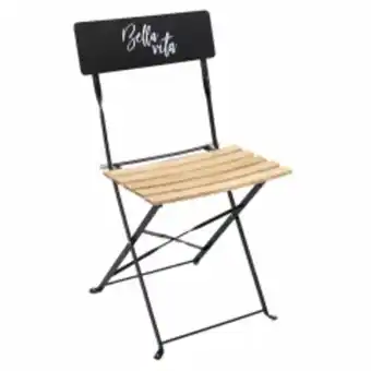 b&m Chaise pliante bella vita noir offre