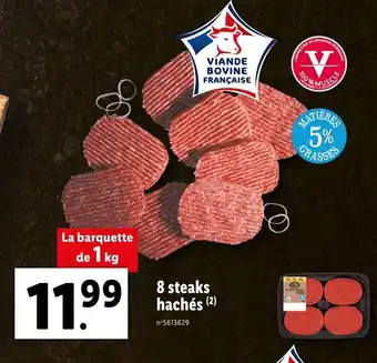 Lidl 8 steaks hachés (2) offre