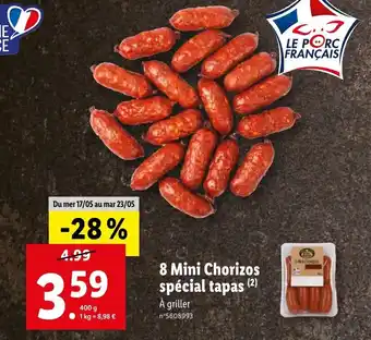 Lidl 8 Mini Chorizos spécial tapas (2) offre
