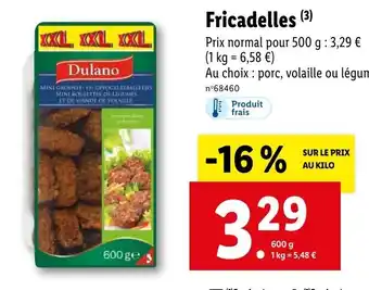 Lidl Fricadelles (3) offre