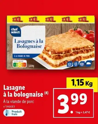 Lidl Lasagnes à la Bolognaise offre