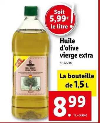 Lidl HUILE D'OLIVE VIERCE EXTRA offre