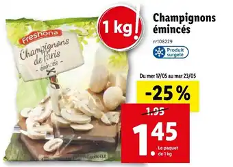 Lidl Champignons - émincés. offre