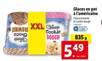 Lidl Glaces en pot à l'américaine offre