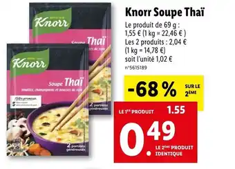 Lidl Knorr Soupe Thaï offre