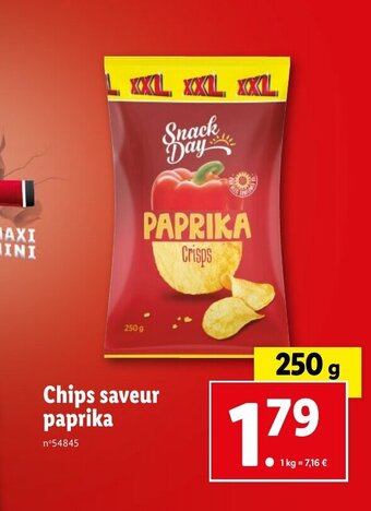 Lidl Chips saveur paprika offre