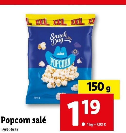 Promo Popcorn salé chez Lidl