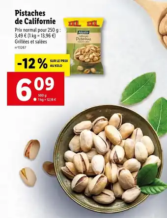 Lidl Pistaches de Californie offre